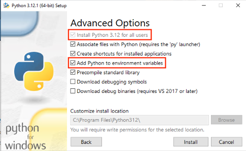 opções avançadas de python
