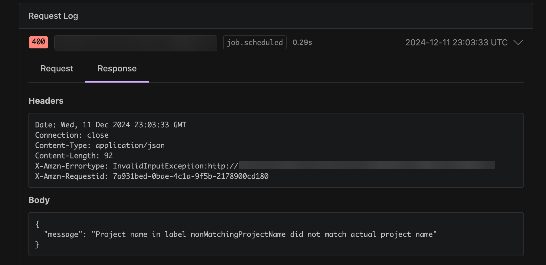 Webhook 的响应。