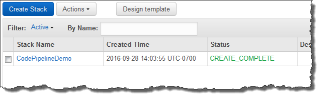 AWS CloudFormation 显示堆栈创建过程的控制面板。