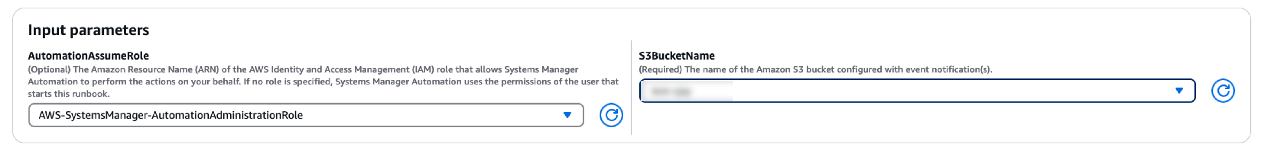 AWSSupport-TroubleshootS3 个EventNotification 运行手册执行输入参数。