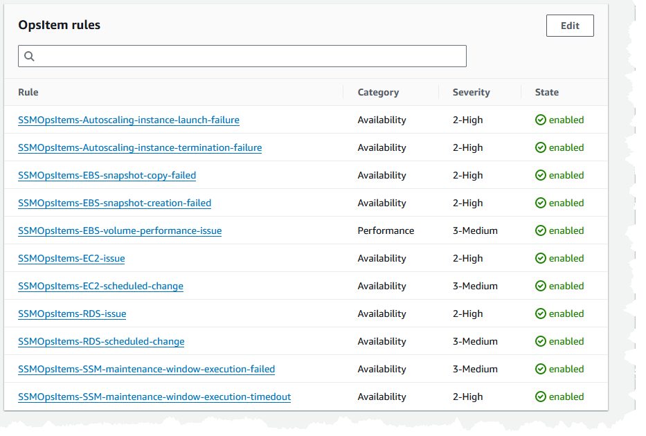 在 Systems Manager Explorer 中创建 OpsItems 的默认规则