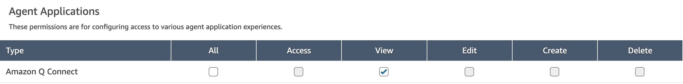 顯示安全性設定檔中 AI 代理器許可的螢幕擷取畫面。
