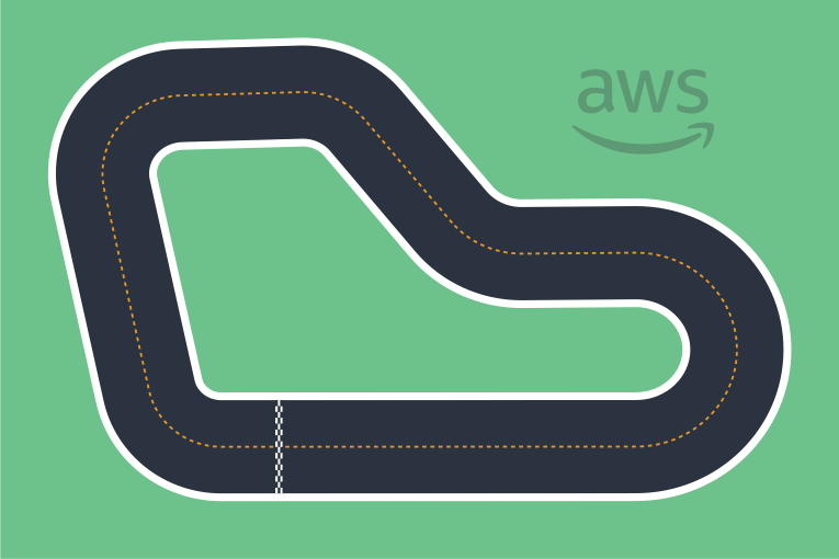 影像:AWS DeepRacer A 到 Z Speedway (基本) 軌跡。