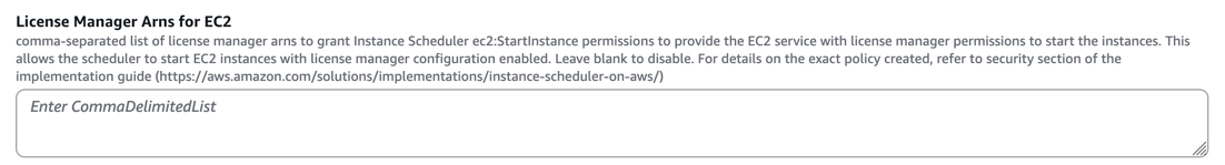 License Manager cfn 參數