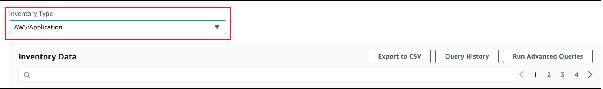 在 AWS Systems Manager 主控台中選擇庫存類型